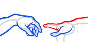 Human hands reaching out pencil drawings vector illustration of a group of human hands reaching out. How To Draw The Creation Creation Of Adam Step By Step Drawing Guide By Dawn Dragoart Com