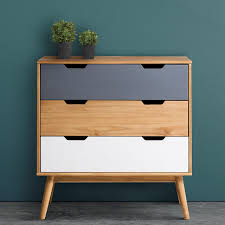 Commode Scandinave 3 Tiroirs Anael Bois Massif Commode Chambre Enfant Relooking De Mobilier Commode Chambre