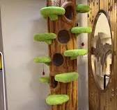 Enchanted Forest Cat Tree with Stone House - Custom Design ...