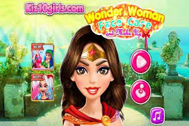 wonder woman face care make up games