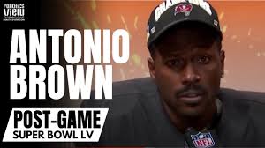 Despite antonio brown getting open and despite tom brady hitting him with a perfect strike for a touchdown, the receiver ran the wrong route. Antonio Brown Gets Emotional Speaking About Tom Brady Winning Super Bowl Lv Post Game Youtube