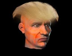 Different variation of the same picture of a 3D bald man.