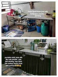 .diy kusyen kerusi makan diy label barang dapur diy landskap halaman rumah diy lemang hiasan diy lemari baju anak diy meja diy meja bar diy meja belajar diy meja dapur gas diy meja. Makeover Dapur Kemas Dan Cantik Guna Meja Lipat Impiana