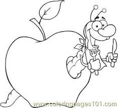 Bookworm cute cartoon worm coloring book page. Cartoon Worm In An Apple Coloring Page For Kids Free Worms Printable Coloring Pages Online For Kids Coloringpages101 Com Coloring Pages For Kids