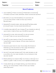 Word Problems Worksheets Dynamically Created Word Problems Division Word Problems Fraction Word Problems Addition Word Problems