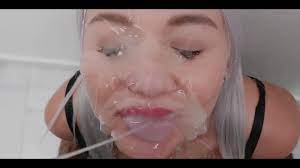 A ton of hot fresh cum all over a face of a beautiful sexy blondie -  XNXX.COM