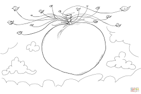 Seagulls Carrying James And The Giant Peach Super Coloring The Giant Peach James And Giant Peach Coloring Pages
