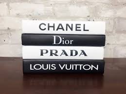 4 Books Black White Designer Book Set Chanel Louis Vuitton Dior Prada Decorative Books Coco Chanel Book Luxur Presentes Originais Decoracao Presentes