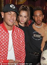 Maybe you would like to learn more about one of these? 1 469 Worth Of Style F1 Ace Lewis Hamilton And Footballer Neymar Rock Loud Colours Stripes And Double Denim In Very Bizarre Looks At Lfw As They Party With Scantily Clad Models