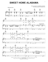Lynyrd Skynyrd Sweet Home Alabama Sheet Music Pdf Notes Chords Rock Score Guitar Chords Lyrics Download Printable Sku 48228