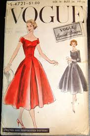 Vintage Original Vogue Special Design 50 S Dress Pattern No S 4721 50s Dress Patterns Vintage Outfits Vintage Dress Patterns