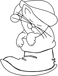 Download this adorable dog printable to delight your child. Christmas Hat Cat Sleeping In A Boot Coloring Pages Christmas Coloring Pages Wood Burning Patterns Woodworking Plans Patterns