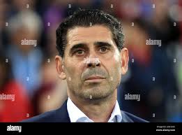 Spain manager Fernando Hierro Stock Photo
