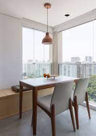 Sliding Doors And Multi Functional Wall Shape Tiny Sao Paulo Apartment Apartment Dining Dining Room Small Apartment Dining Room