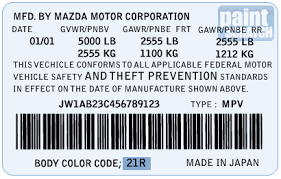 Mazda Touch Up Paint Color Code And Directions For Mazda