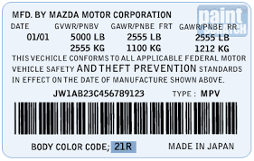 mazda touch up paint color code and directions for mazda