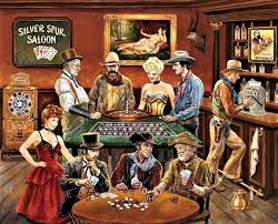 The Gambler S Fabric Panel Old West Saloon Western Art Western Art Western Artwork