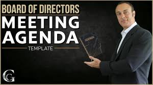 Learn how to properly structure an agenda for your next meeting. Board Of Directors Meeting Agenda Template Youtube