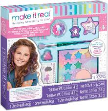 Let's draw, color unicorn and learn colors!this video related for kids and toddlers!don't forget to subscribe and like! Amazon Com Make It Real Deluxe Unicorn Makeover Kids Makeup Set For Girls And Tweens Includes Eyeshadow Temporary Tattoos Nail Polish Lip Gloss Makeup Brush Toys Games