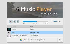At firsst, you had to use a browser, but thanks to google music player this is no longer necessary. Music Player For Google Drive