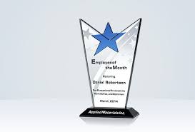 Crystal Star Employee Of The Year Awards In 2020 Plaque Design Stars Crystal Stars