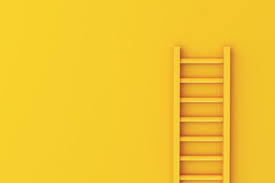 3d Ladder On Yellow Wall Background Yellow Walls Wall Background Yellow Background