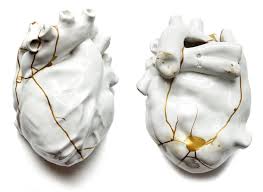 Kintsugi, Repaired Heart. | Kintsugi, Corazones, Cerámica