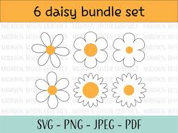Daisy SVG Bundle Daisy Png Cute Daisy Flower Clipart Bundle - Etsy