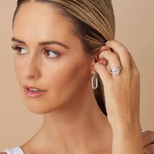 Round Halo Ring Silver