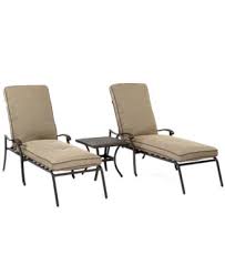 Grove Hill Outdoor Cast Aluminum 3 Pc Chaise Set 2 Chaise Lounges And 1 End Table Macys Com Furniture Patio Furniture Dining Set Pool Furniture