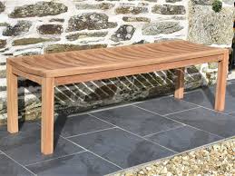Travira vintage tekwood seat and chalk powder coated aluminum frame backless bench $469.70. Backless 3 Seater Teak Garden Bench 5ft 150cm Patio Garden Furniture