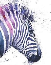 Watercolor Zebra Print Zebra Painting Zebra Decor Nursery Etsy In 2021 Zebra Art Zebra Painting Watercolor Animals