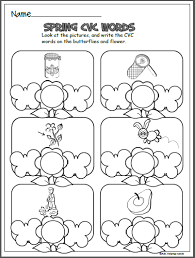 Spring Cvc Words Worksheet Madebyteachers Kindergarten Literacy Worksheets Spring Worksheets Kindergarten Letter Writing Kindergarten