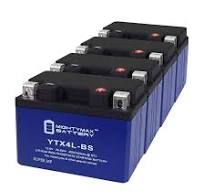 Mighty Max Battery YTX4L-BS Lithium Replacement Battery Compatible with  Consent YTX4A-BS - 4 Pack