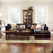 Garner 2 Piece Leather Sectional Love This Couch Modern Rustic Living Room Family Room Decorating Apartment Living Room