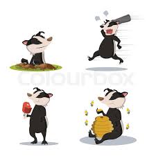 Business Honey Badger Cartoon Set Stock Vector Colourbox Learn how to draw honey badger pictures using these outlines or print just for coloring. business honey badger cartoon set