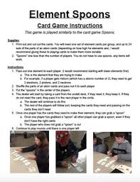 For example, for the 5 of us we use all of the 2s, 3s, 4s, 5s, and 6s. Element Spoons Card Game By Melissa Kibler S Store Tpt