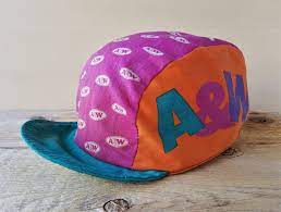 Vintage A W Root Beer Fast Food Restaurant Promo Cycling Hat Original Painter Bicycle Cap Hamburger Restaurant Adverti Fast Food Root Beer Hamburger Restaurant