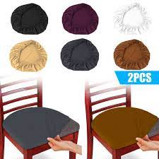 Breathe new life into old furniture with dining chair cushions and seat pads on your existing chairs. Set Of 2 Soft Spandex Dining Chair Seat Covers Stretchable Dining Room Upholstered Chair Seat Cushion Cover Removable Washable Anti Dust Kitchen Chair Protector Slipcovers Walmart Com Walmart Com
