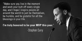 Stephen Curry: A true MVP, on and off the court. | quotes ... via Relatably.com