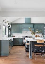 We Want These Green Kitchen Cabinets Stat Kitchen Color Trends Green Kitchen Cabinets Kitchen Cabinets Decor