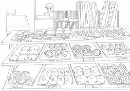 塗り絵 パン屋さん | たのしい塗り絵のブログ！（保育園や子育てで使える塗り絵をどうぞ）