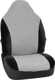 Classic Houndstooth Check Car Seat Cover Universal Fit Carseat Cover Car Seats White Leather Dining Chairs