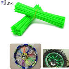 72pcs wheel rim spoke skins sticker accessories dirt bike for kawasaki klx150 klx250 klx400 klx450 kx250 motorcycle dirt bike motorbike accessories bike cover