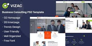 Vizac Is A Modern Corporate Consulting Psd Template Which Is Perfectly Suitable For Consulting Fin Consulting Business Business Wordpress Themes Psd Templates