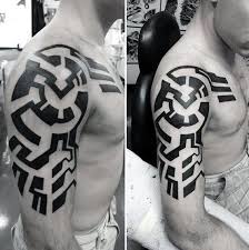 A growing trend in the tattoo world uses a meticulous application of fine dots to create different shapes and patterns, and these designs demonstrate how successful this approach can be when applied to tribal armbands. Modern Tribal Tattoo Designs Books Co Other Media