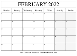 February 2022 Calendar Free Blank Printable Templates