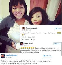 Thembisa shared a car self that she took with. Thembisa Mdoda And Anele Mdoda Fired Shots To Atandwa Kani