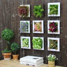 3d Artificial Plant Simulation Flower Frame Wall Decor Home Garden Wall Hanging Flower Artificial Plants Decor Plant Wall Decor Artificial Plant Wall