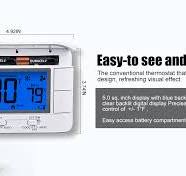 Battery Powered Thermostat Braeburn 1030 Non-Programmable Thermostat -  Simple Heating/Cool Control With Large Display No C Wire Smart Thermostat